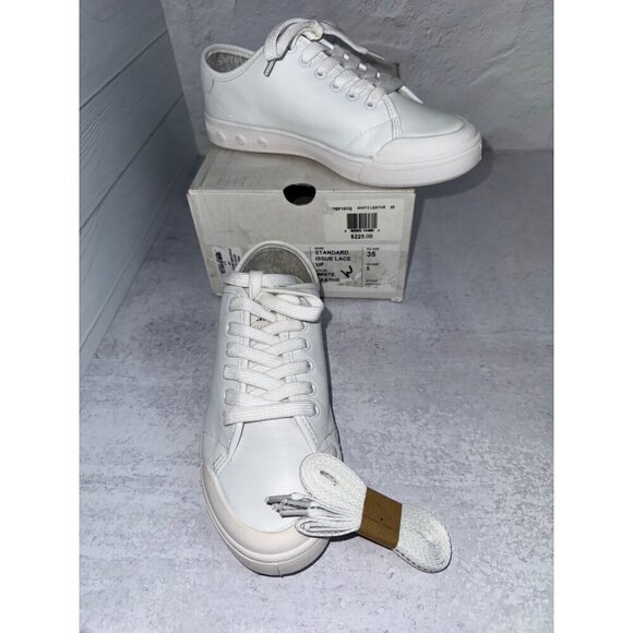 rag & bone Women's Sneakers White Leather Lace Up Size 35/ US 5 New In Box - Picture 8 of 9